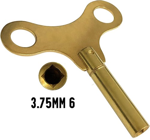 New brass winding clock key - brass,