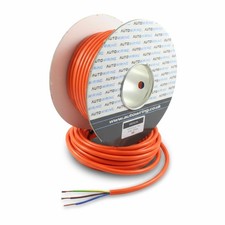 3 Core Flex Orange PVC Flexible Cable 1.0mm2 10 Amp 3183Y Wire Mains 240V