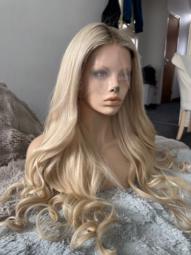Ash blonde rooted full - blonde,