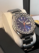 Seiko Seiko 5 Sports Petrol Blue Checker Flag Day Date Men's Watch SRPK65K1