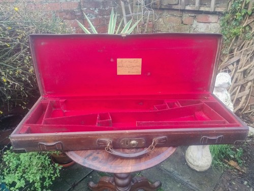 Antique 19thc solid - solid, leather