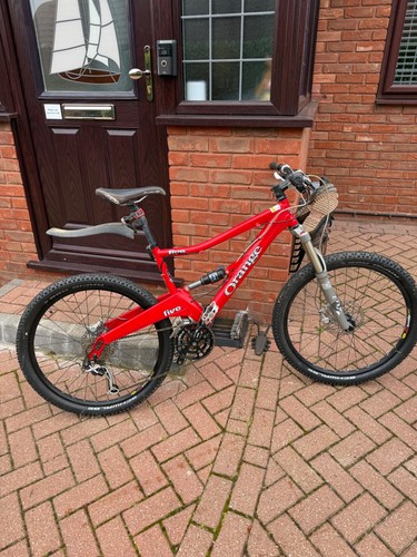 Orange mountain bike medium - mountain, bike.