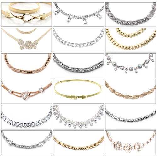 Diamante waist belt crystal - waist,