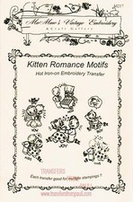 Kitten Romance Hot Iron Embroidery Transfers by MaMaw's Vintage Embroidery