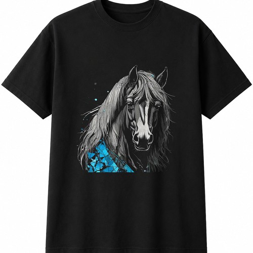 Graphic highland pony horse - pony,