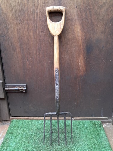 Vintage garden fork spear - garden,