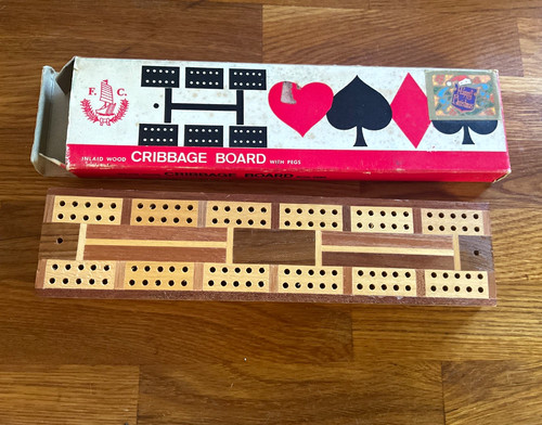 Cribbage board inlaid - board,