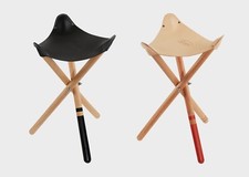 Bison Gears Tripod Leather Stool