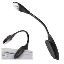 LED reading light clip on book