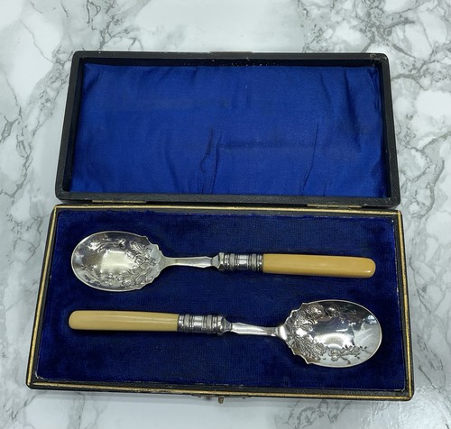 Vintage pair boxed epns berry - pair,