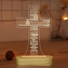 Jesus Cross 3D Night Light
