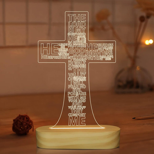 Jesus cross night light - cross, 3d