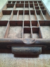 printers wooden type tray 37cm