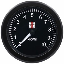 Stack ST100 85mm Track Race Car Tachometer | 0-10,000 Rpm | Black Dial Face