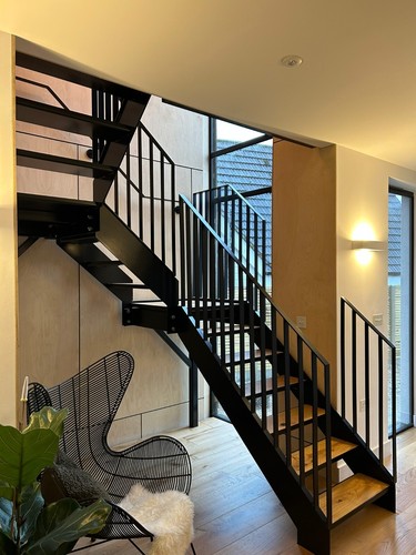 Steel stairs fire - stairs!, escape
