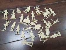 Lot of 61 Ivory-Tan Cracker Jack Gumball Prizes Stand-Up Figures  