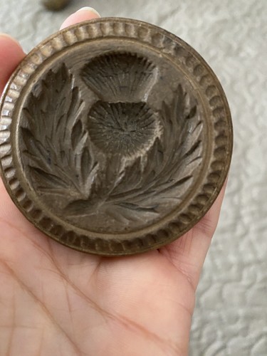 Antique treen butter stamp - treen,