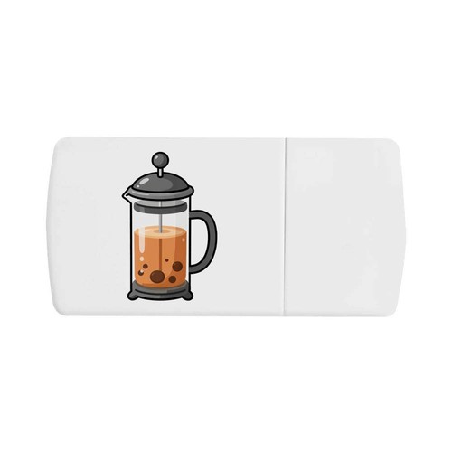 French press pill box with - 'french,