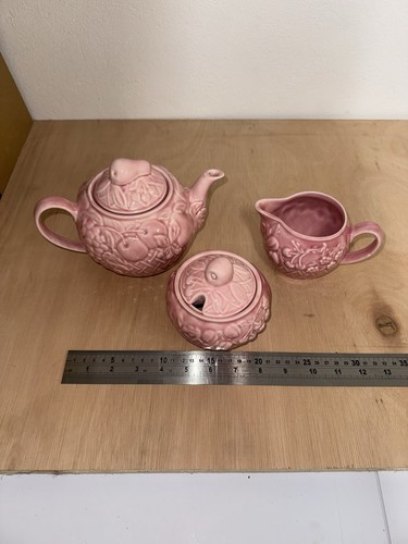 Wade pink glazed floral - pink,