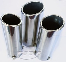 Exhaust Tail Pipe Sports Bolt-on Trim Slash Cut Tip 3" 3.5" 4" High Quality MIJ