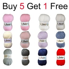 Woolcraft BABY CARE DK  Soft Knitting Wool / Yarn - 100g Ball - 16 Shades