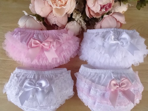 Baby lace frilly knickers - baby,
