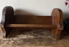 Vintage Wooden Desktop Book Trough Book Stand Rack Freestanding Book Shelf