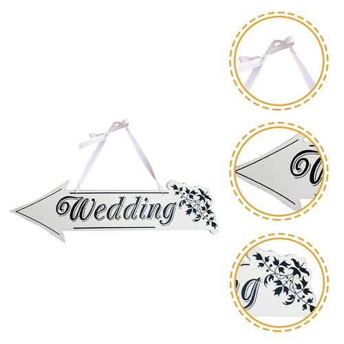 Wooden wedding road sign - road,