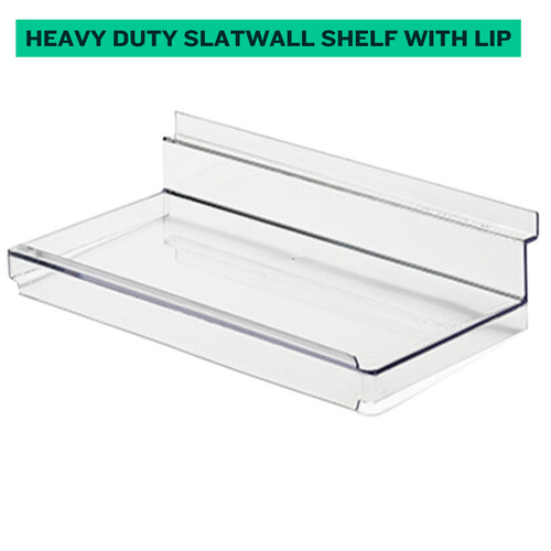 Clear acrylic slatwall shelves - slatwall,