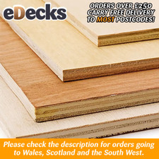 Far Eastern Plywood 8ft x 4ft Sheets Multiple Thicknesses Hardwearing