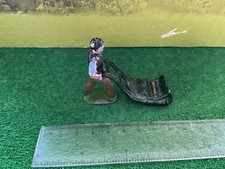 Vintage Britain’s Era Lead Garden. A Gardner Pushing A Lawnmower . 1/32 Scale