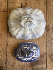 Antique Pair Of Tureen Lids