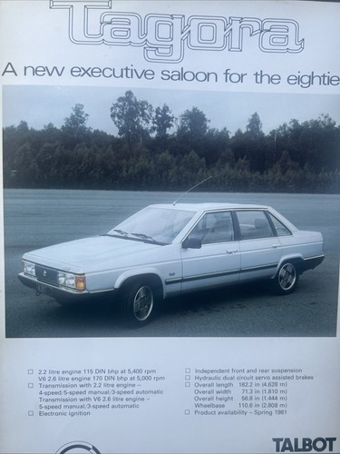 Talbot tagora car sales - talbot,