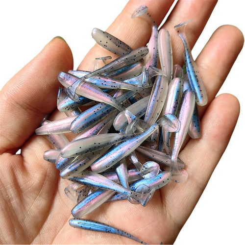 50pcs micro soft fishing lures - micro,