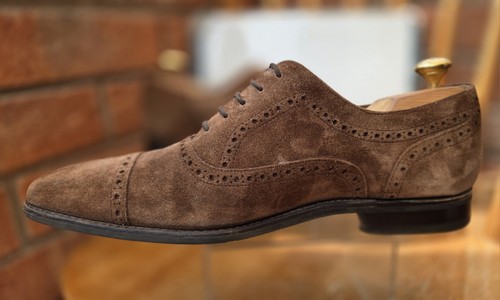 Rrp 260 barker mens suede - mens,