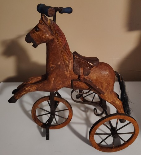Vintage wooden horse - vintage,
