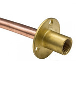 Outside Garden Tap Wall Plate Tube 15mm 1/2" X 350mm Copper Pipe long Tail