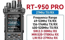 PREPROGRAMMED BJ9000 Radtel RT 950 Pro VHF UHF AM Radio PMR MARINE AIRBAND 