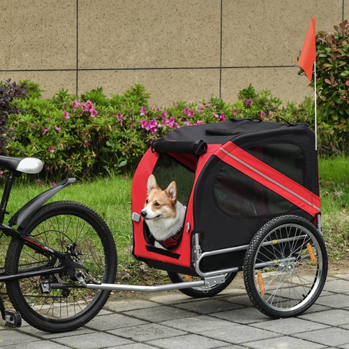 Bicycle pet trailer - bicycle, in