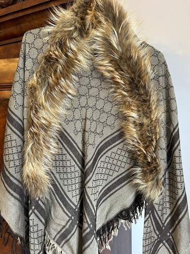 Gucci monogram shawl wrap - gucci, shawl/wrap