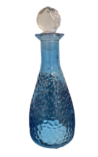 Blue hammered pebbled glass - hammered,