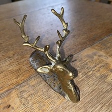 Antique Brass Shoe Horn Stag