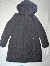 Wallis black padded puffer coat, size M (12-14) with detachable hood