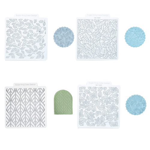Pattern leaf fondant - 4,