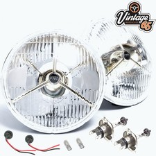 7" Halogen Conversion Headlamp Headlight P700 Tripod H4 Pair Classic Mini Cooper