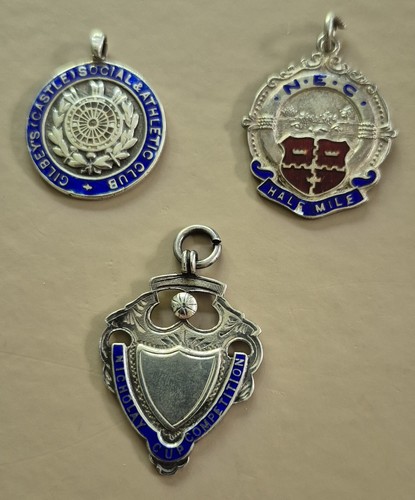 Solid silver watch fobs - solid, set