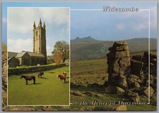 DARTMOOR Widecombe Devon Multiview Postcard