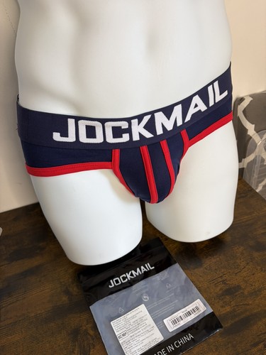Men jockmail navy cotton - jockmail,