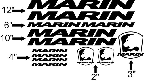 Custom marin bike frame - custom, decal