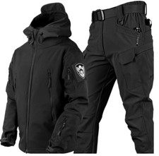 Mens Warm Hooded Jacket Combat